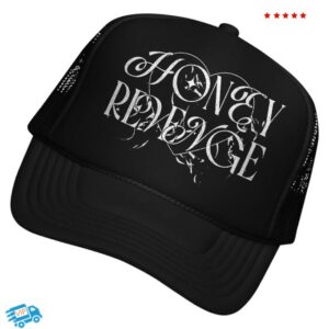 kenny Honey Revenge Merch Store Heart Black Foam Trucker Hat0