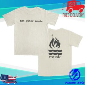 kenny Hot Water Music Merch Logo T Shirt Ivory