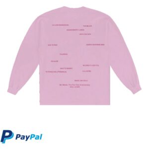 kenny Kali Uchis Merch Store Sin Miedo Anniversary Pink Long Sleeve Tee