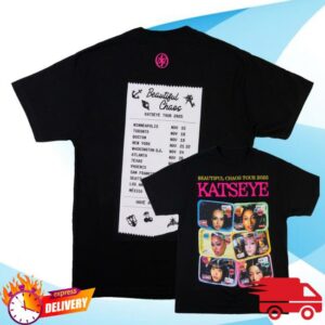 Katseye Store Store Merch Shop Beautiful Chaos Routing Black T-Shirt