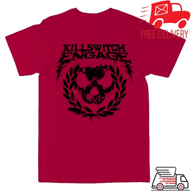 kenny Killswitch Engage Merch Skull Wreath Shirt Red kenny Killswitch Engage Merch Skull Wreath Shirt Red