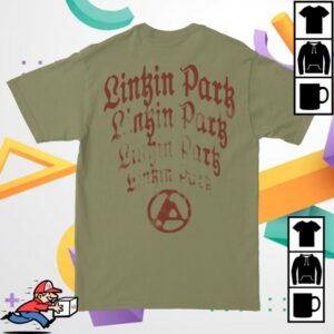 kenny Linkin Park Merch Arch Repeat Light Olive Tee