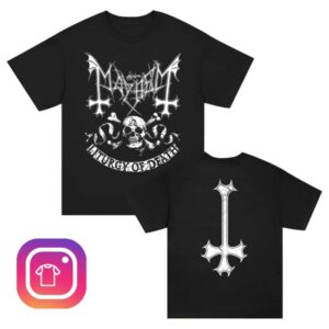 Mayhem Store Merch Omega Skull Shirt Black