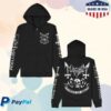 Mayhem Store Merch Omega Skull Zip Up Hoodie Black