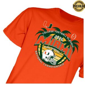 kenny Miami Team Store Merch Shop Something Inked Blue 84 Miami Hurricanes Orange 2026 National Championship Sunset T Shirte