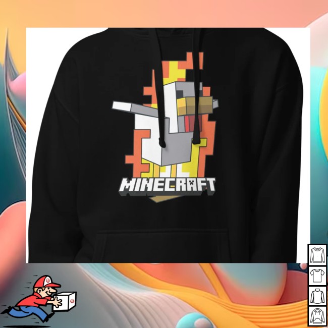 Minecraft Merch Store Minecraft Fire Chicken Hoodie 3 Minecraft Merch Store Minecraft Hoodie Fire Chicken