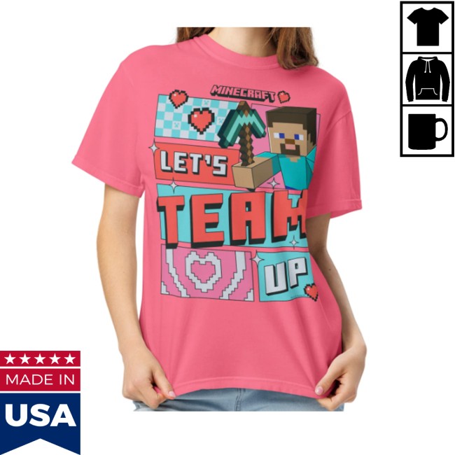 Minecraft Merch Store Minecraft Let's Team Up Shirt 3 Minecraft Merch Store Minecraft Let's Team Up Shirt