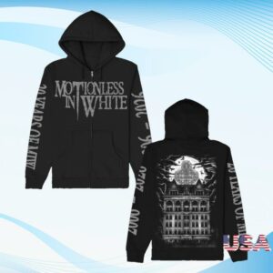 Motionless In White Merch Shop Throwback Logo Zip-Hood