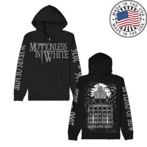 Motionless In White Merch Store Throwback Logo Zip-Hoodie