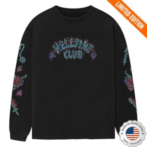 kenny Netflix Merch Shop Stranger Things X Louis De Guzman Hellfire Club Long Sleeve T Shirt
