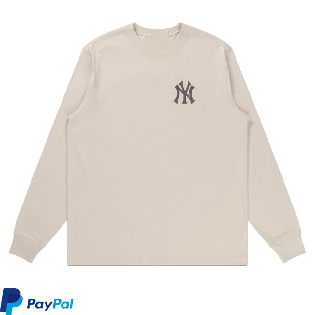 New Era Cap Merch Shop Store New York Yankees Color Era Vintage Stone Long Sleeve T-Shirt - Graphic Design Prints