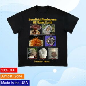 kenny Online Ceramics Merch Store Beneficial Mushrooms Of Planet Earth Black Shirts