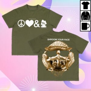 kenny Online Ceramics Merch Store Shroom Your Face Dark Olive Shirtss