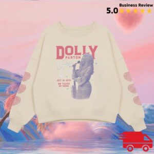 kenny Opry Merch Store Opry X Dolly Parton Heart Sleeve Crew Sweatshirt
