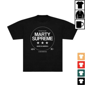 kenny Out Of Time Studio Merch Store Made In America Marty Supreme Black Shirt