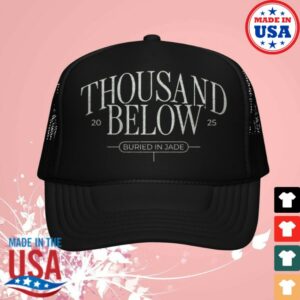 Pale Chord Store Merch Buried In Jade White Print Black Mesh Trucker Hat