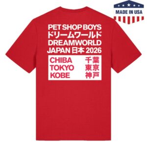 kenny Pet Shop Boys Merch Japan 2026 Red T Shirt