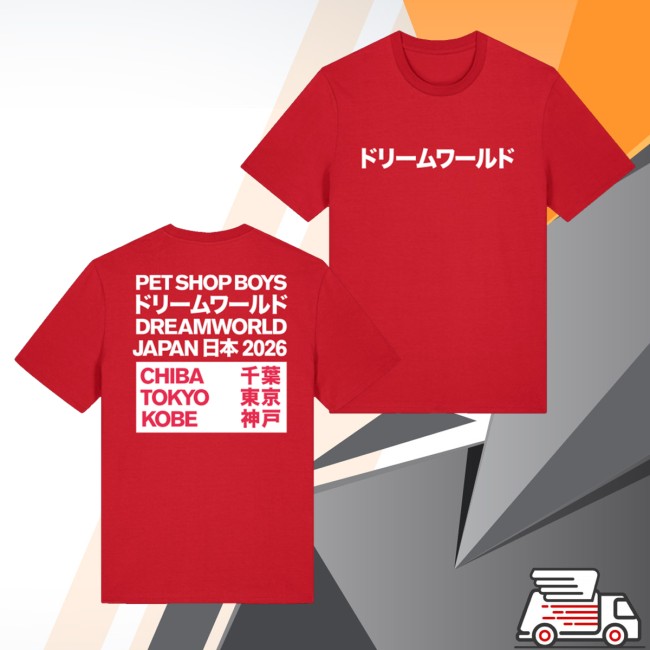 kenny Pet Shop Boys Merch Japan 2026 Red T Shirt0 kenny Pet Shop Boys Merch Japan 2026 Red T Shirt0