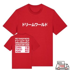 kenny Pet Shop Boys Merch Shop Store Japan 2026 Red T Shirt