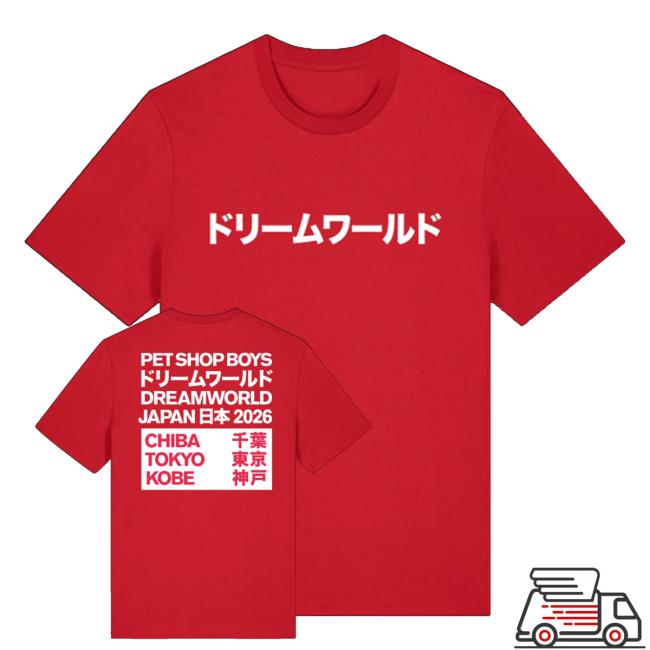 kenny Pet Shop Boys Merch Shop Store Japan 2026 Red T Shirt kenny Pet Shop Boys Merch Shop Store Japan 2026 Red T Shirt