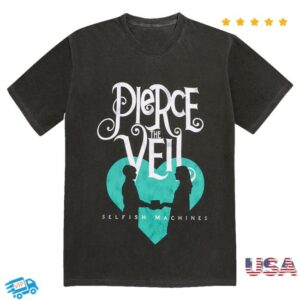 Pierce The Veil Store Merch Selfish Machines Logo Heart Stack Tee