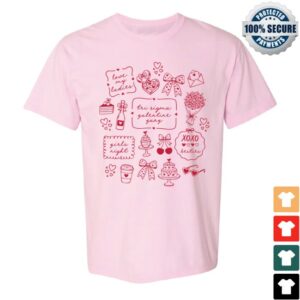 Purple & Pearls Merch Store Graphic Galentine Shirt