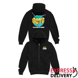 kenny Retrokid Merch Store Sctv Crew Full Zip Hoodie Blackaa