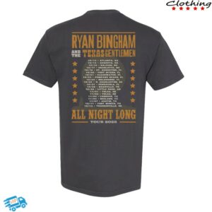kenny Ryan Bingham Merch Store 2025 All Night Long Fall Tour Shirt