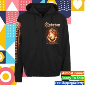 Sabaton Store Merch Flags Of Europe 2025 Tour Zip Hoodie