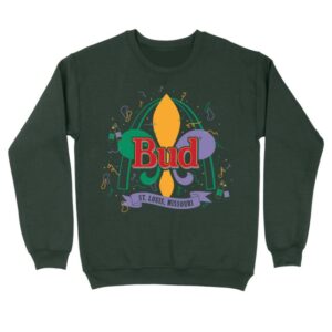 kenny Series Six Company Merch Budweiser Fleur De Lis Mardi Gras Unisex Crewneck Sweatshirt