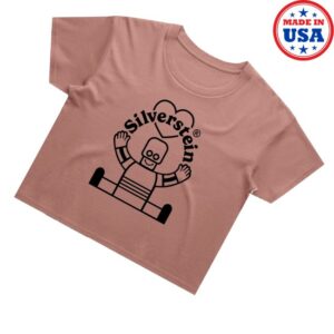 kenny Silverstein Merch Store Robot Love Pink Crop Shirts