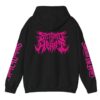 kenny Stitched Up Heart Merch Store Pink Death Metal Pullover Hoodiea