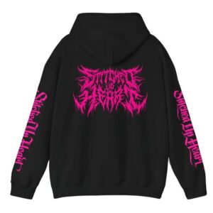 kenny Stitched Up Heart Merch Store Pink Death Metal Pullover Hoodiea