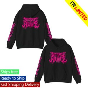 kenny Stitched Up Heart Merch Store Pink Death Metal Pullover Hoodieaa