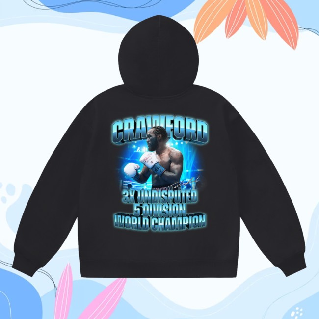 Terence Crawford Store Merch 3X Undisputed 5-Division Champion Hoodie 3 Terence Crawford Store Merch 3X Undisputed 5-Division Champion Hoodie