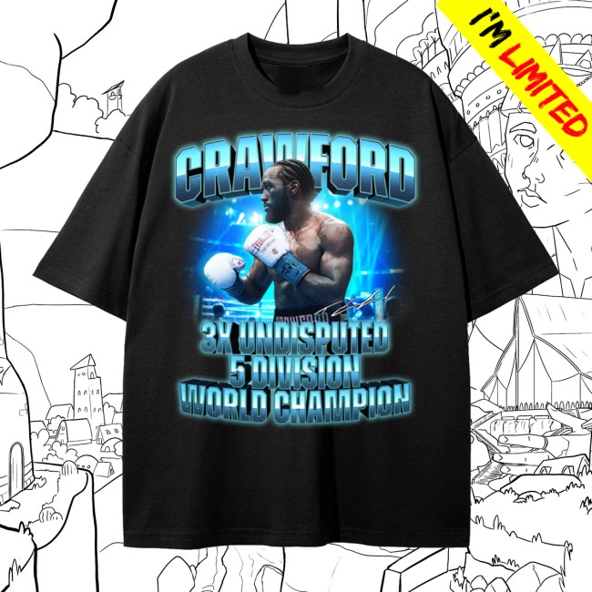Terence Crawford Store Merch 3X Undisputed 5-Division Champion Shirt 4 Terence Crawford Store Merch 3X Undisputed 5-Division Champion Shirt