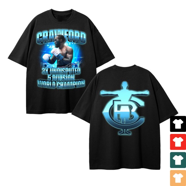 Terence Crawford Store Merch 3X Undisputed 5-Division Champion Shirt 5 Terence Crawford Store Merch 3X Undisputed 5-Division Champion Shirt
