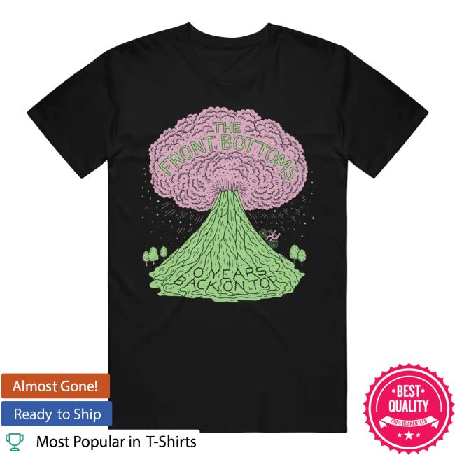 kenny The Front Bottoms Merch Shop Store Volcano Black T Shirt kenny The Front Bottoms Merch Shop Store Volcano Black T Shirt