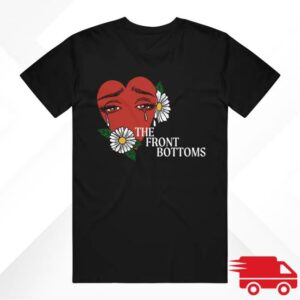 kenny The Front Bottoms Merch Store Crying Heart Black T Shirt