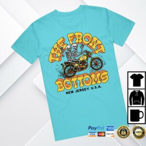 kenny The Front Bottoms Merch Store Motorcycle Skeletons Lagoon Blue T Shirta