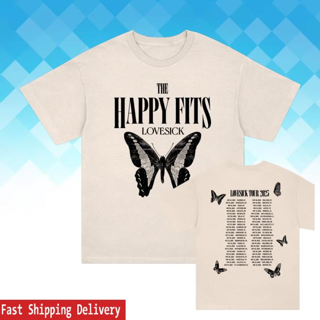 The Happy Fits Store Merch Shop Butterfly Tour T-Shirt 4 The Happy Fits Store Merch Shop Butterfly Tour T-Shirt