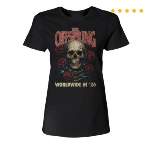kenny The Offspring Store Merch Rose Skull 2026 Ladies Tour Shirts