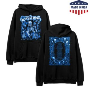 kenny The Offspring Store Merch Sitting Skeleton 2026 Tour Hoodiess