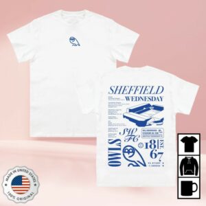 kenny The Terrace Store Sheffield Wednesday Iconic Collection Shirt Whitess