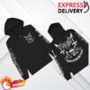 The True Mayhem Store Merch Shop Omega Skull Zip Up Hoodie (Black)