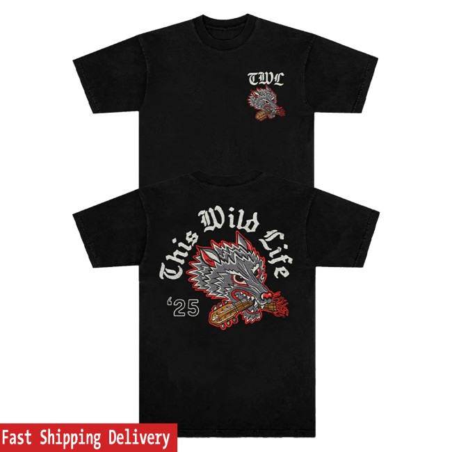 This Wild Life Merch Store Wolf Guitar Tee Black 2 This Wild Life Merch Store Wolf Guitar Tee Black