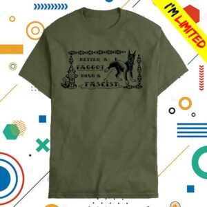 kenny Transfigure Print Merch Store Better A Faggot Than A Fascist Toad Turnip X Transfigure Shirt Olive Green