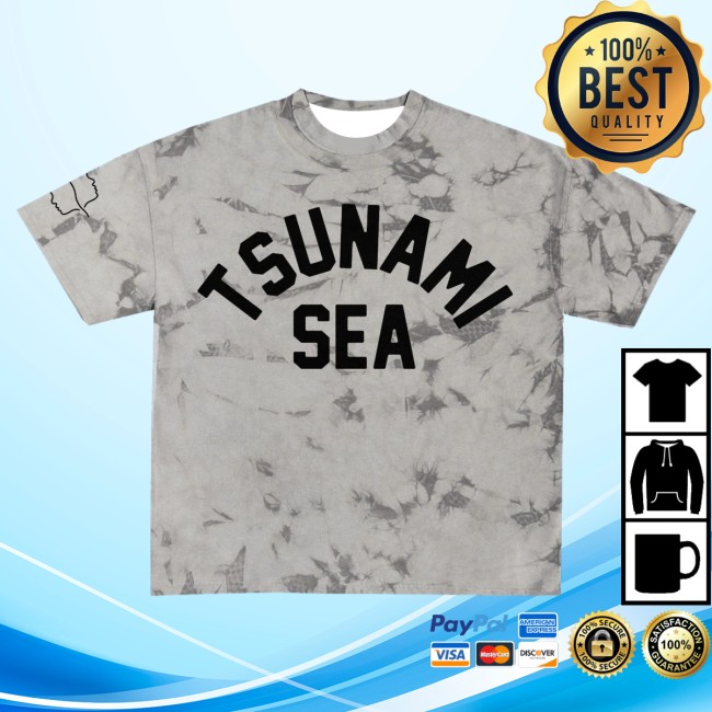 Tsunami Sea Merch Collegiate Crystal Silver T-Shirt 2 Tsunami Sea Merch Collegiate Crystal Silver T-Shirt