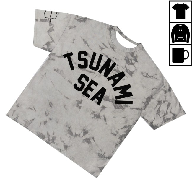 Tsunami Sea Merch Collegiate Crystal Silver T-Shirt 3 Tsunami Sea Merch Collegiate Crystal Silver T-Shirt
