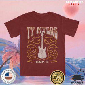 kenny Ty Myers Merch Shop Red Guitar Logo Tee